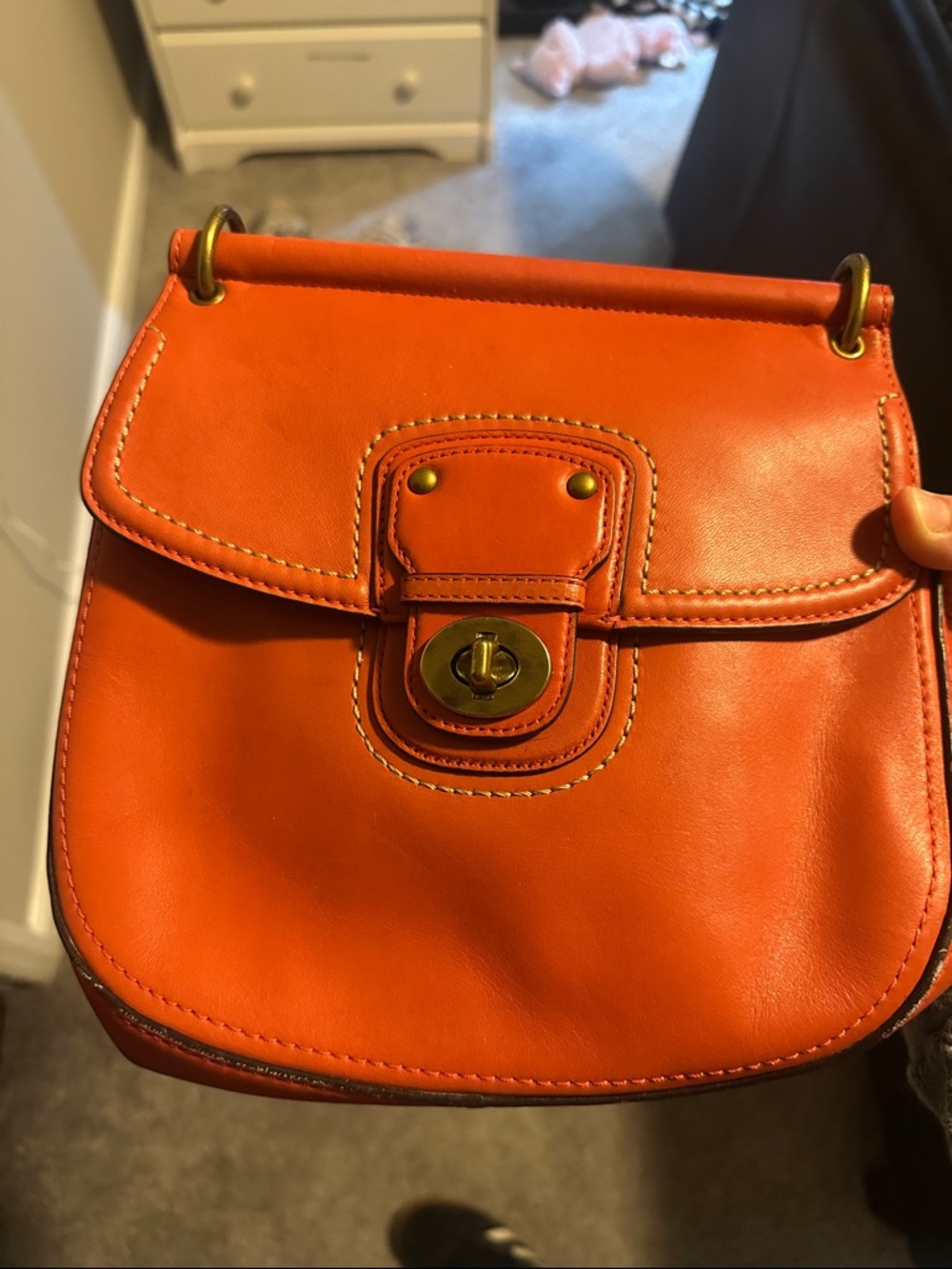 Coach Willis legacy y2k 70th AnniversaryClassic Orange Leather Crossbody Bag - Picture 16 of 16